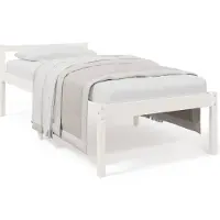 Syfax Seniorenbett Weiß 75x190 cm Massivholz Kiefer
