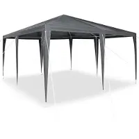 Syfax Party-Zelt Anthrazit 400 x 400 x 266 cm Polyethylen und Stahl