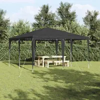 vidaXL Möbel Partyzelt Anthrazit 4x4 m PE - Pavillons & Partyzelte 42003423