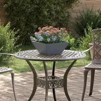 vidaXL Möbel Kunststoff-Pflanzer 5 pcs Anthrazit 35 x 35 x 15 cm Stahl - Beete 873801