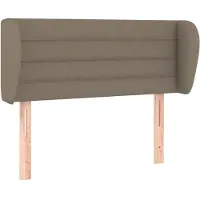 Syfax Kopfteil mit Ohren Taupe 103x23x78/88 cm Stoff