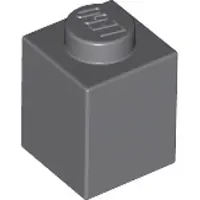 LEGO 50 Stück , Teile Nr. 3005 in Dunkelgrau (Dark Bluish Gray)