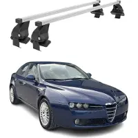 Menabo Dachträger Grundtäger für Alfa Romeo 159 2005-2011 50kg Stahl Silber 2x