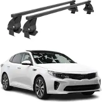 Menabo Dachträger Grundtäger für Kia Optima 2015-2020 50kg Stahl Schwarz 2 tlg
