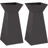 Syfax Säulen Pflanzer 2 pcs Schwarz 35 x 35 x 73 cm