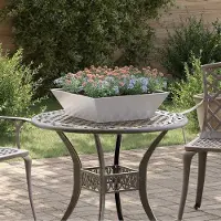 Prolenta Maison Exclusive - Garten-Pflanzgefäß 5 stk. Silber 50 x 50 x 15 cm Edelstahl