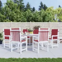 vidaXL Möbel Gartenstuhlauflagen für Niedriglehner 6 Stk. Weinrot 100x50x3cm - Sitzkissen 314142