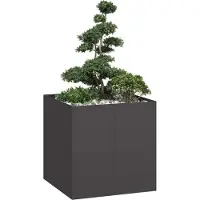 vidaXL "2026 Promotion" Hochbeet - Pflanzkübel - Schwarz 80x80x80 cm - Stahl - Beete CC32192