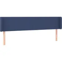 Syfax Kopfteil mit Ohren Blau 163x16x78/88 cm Stoff