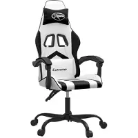 Syfax Gaming-Stuhl Weiß und Schwarz Kunstleder