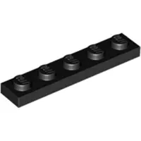 LEGO 1x5 Platte 78329 - 100 Stück Schwarz