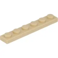 LEGO 1x6 Platte 3666 - 250 Stück Beige