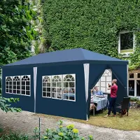 Yakimz Pavillon Gartenzelt – Robustes, hochwertiges Partyzelt mit Pergola Blau 3x6m