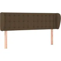 Syfax Kopfteil mit Ohren Dunkelbraun 147x23x78/88 cm Stoff
