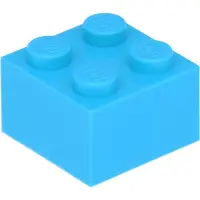 LEGO : 100x Stein 2x2 in Medium Azure