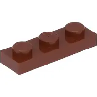 LEGO 1x3 Platte 3623 - 50 Stück Rotbraun
