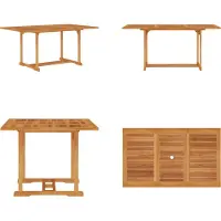 vidaXL Gartentisch 150x90x75 cm Teak Massivholz - Gartentisch - Gartentische - Esstisch - Esstische