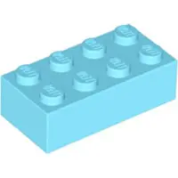 LEGO 50x Baustein 2x4, Helles Azurblau