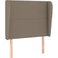 Syfax Kopfteil mit Ohren Taupe 103x23x118/128 cm Stoff