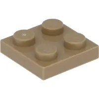 LEGO 2x2 Platten 3022 - 250 Stück Dunkles Beige