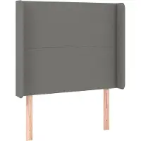 Syfax Kopfteil mit Ohren Dunkelgrau 103x16x118/128 cm Stoff