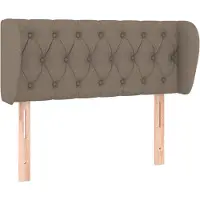 Syfax Kopfteil mit Ohren Taupe 93x23x78/88 cm Stoff