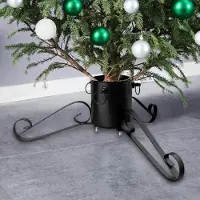 Prolenta Maison Exclusive - Christbaumständer Schwarz 58x58x21 cm