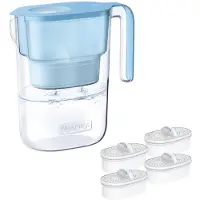 Waterdrop Elfin Kühlschrank Wasserfilterkrug mit 4×90 Tage Filterkartusche, 2.5L, NSF er, BPA Frei, Blau (Ersatzfilter: WD-PF-01A)
