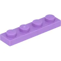 LEGO : 50 Stück Platte 1x4 in Lavendel