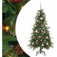 vidaXL "Schlussverkauf" Künstlicher klappbarer Weihnachtsbaum(1 pc) - Kunstbaum/Tannenbaum - Grün 150 cm PE und PVC C7910