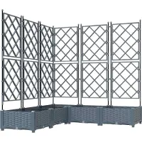 Syfax Garten-Pflanzgefäß 5 pcs Hellgrau 120 x 120 x 125,5 cm