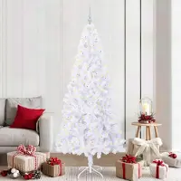 vidaXL "Schlussverkauf" Künstlicher Weihnachtsbaum(1 pc) - Kunstbaum/Tannenbaum - Weiß 210 cm PVC und Stahl C8075
