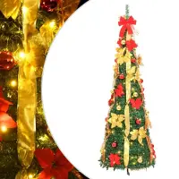 Syfax Pop-Up-Weihnachtsbaum Künstlich 200 LEDs Grün 210 cm