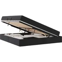 Syfax Aufbewahrungsbett mit Matratze mit Matratze 2 pcs Schwarz Leder