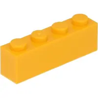 LEGO 250 Stück 3010 Stein Brick 1x4 Part Basic Steine 250 Helles Hellorange