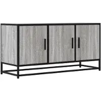 vidaXL TV-Schrank Grau Sonoma 100x35x50 cm Holzwerkstoff und Metall