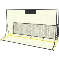 StarTech.com Fußball Rebounder - Trainingsnetz 210×120 cm - Hoher/Niedriger Rückprall - Glasfaserrahmen - Für Jugendliche - Gelb