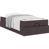 Syfax Bettgestell mit Matratze 2 pcs Hellbraun Stoff