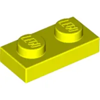 LEGO 50 Stück , Teil Nr. 3023 in Neon Gelb (Neon Yellow)