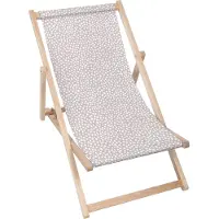 Dreamroots Liegestuhl klappbar Holz bis zu 130 kg, Sonnenliege klappbar mit 3-stufiger Neigungsregulierung der Rückenlehne, Abstract Earth Dots