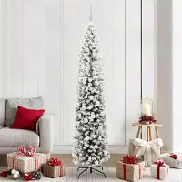 vidaXL "Schlussverkauf" Künstlicher Weihnachtsbaum(1 pc) - Kunstbaum/Tannenbaum - mit 300 LEDs mit Ständer Grün 210 cm C7324