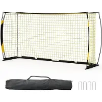 StarTech.com Fußballtor - Tragbares Trainingstor - 3,66 x 1,83 m - Robuste Metallbasis - Garten - Indoor/Outdoor - Gelb