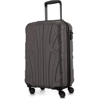 Suitline - Handgepäck mit Erweiterung Hartschalen-Koffer Kabinenkoffer, TSA, 55 cm, ca. 40 Liter, 100% ABS Matt,Titan
