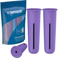 OEM Wessper 2x Wasserflaschenfilter Ersatz für Dafi Sportflasche, Aktivkohle, Violett