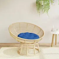 vidaXL Möbel Kissen Rund Königsblau Ø 60 x11 cm Oxford-Gewebe - Gartenmöbelauflagen 361950