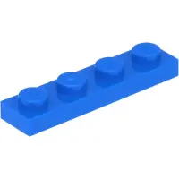 LEGO 1x4 Platte 3710 - 250 Stück Blau
