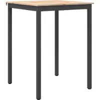 vidaXL Bartisch Natur 80 x 80 x 105 cm Massives Kiefernholz