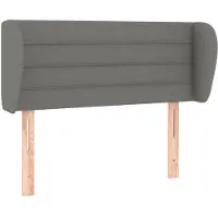 Syfax Kopfteil mit Ohren Dunkelgrau 83x23x78/88 cm Stoff