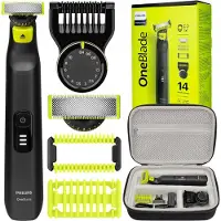 Philips OneBlade Pro 360 Rasierer QP6542/15 + Tasche, Schwarz