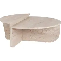 Dmora Couchtisch Wand 90x60x35h cm Beige Rechteckig